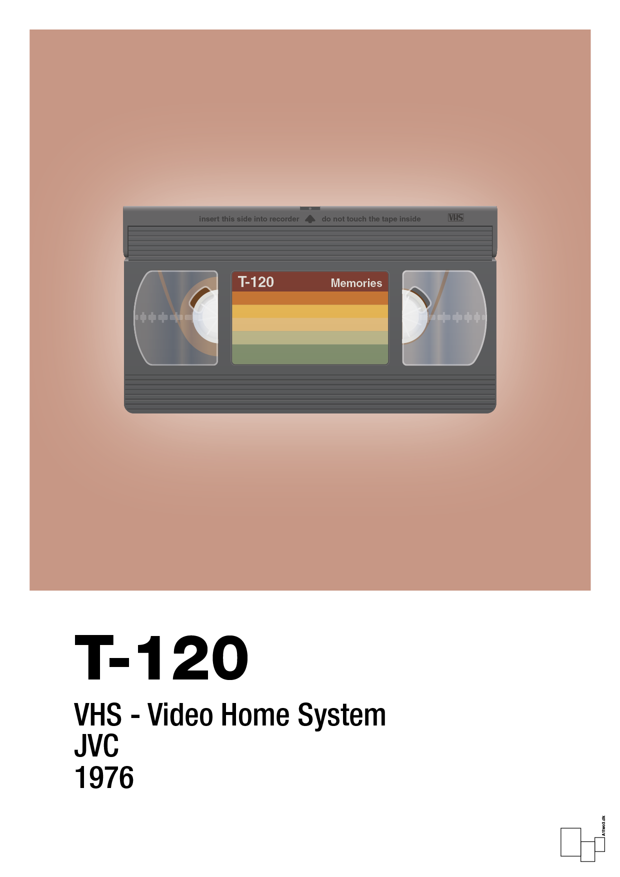 videobånd t-120 - Plakat med Grafik i Powder