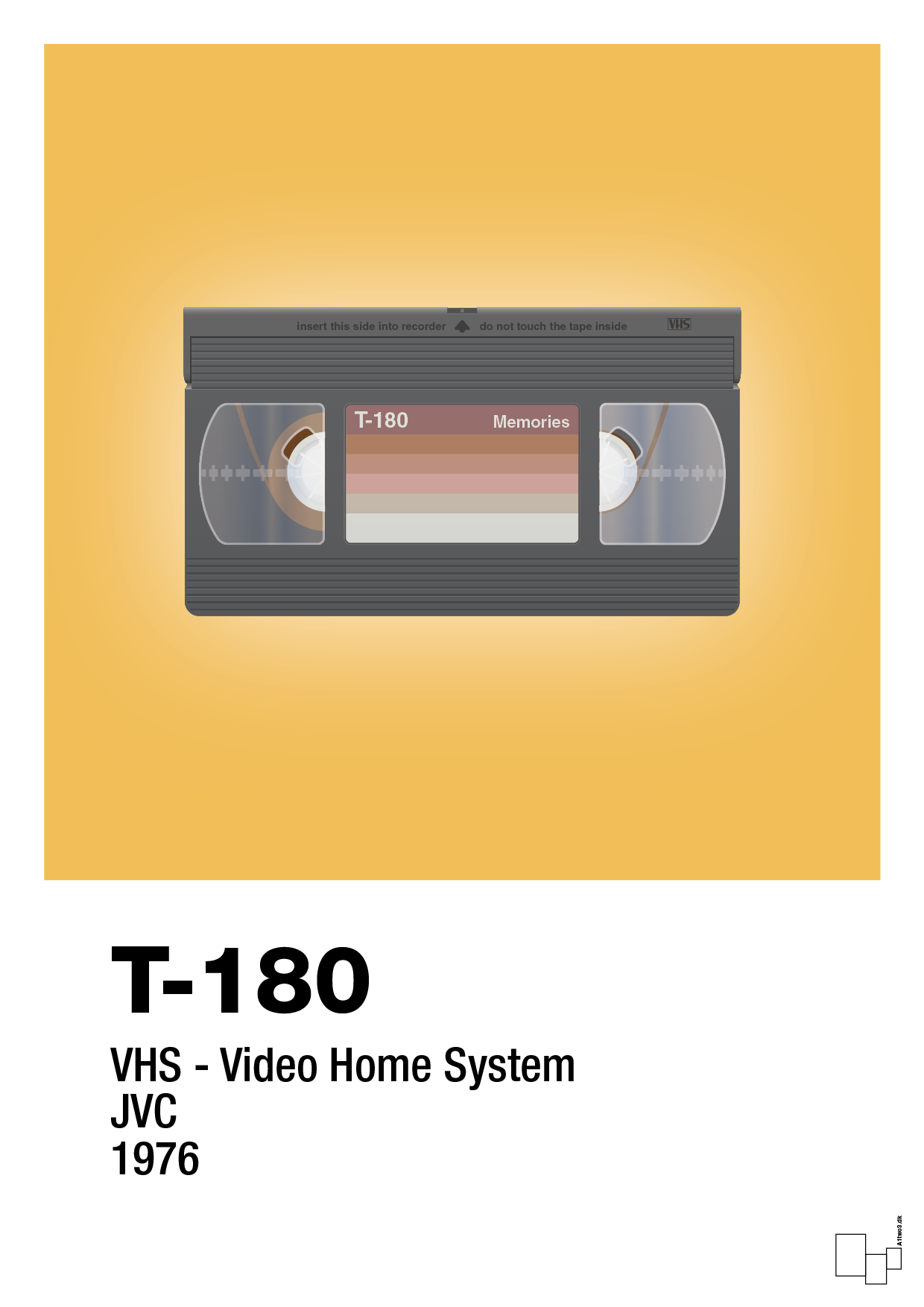 videobånd t-180 - Plakat med Grafik i Honeycomb