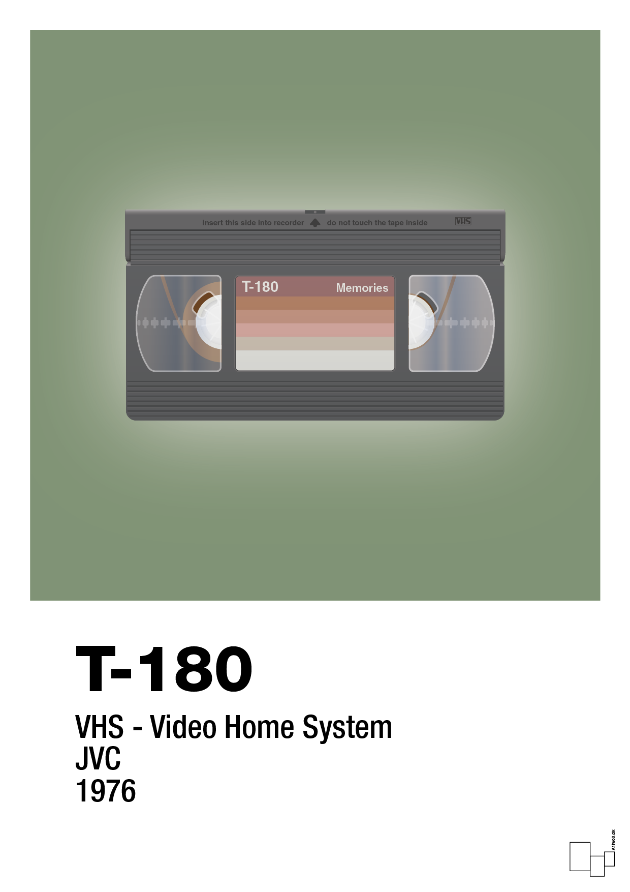 videobånd t-180 - Plakat med Grafik i Jade