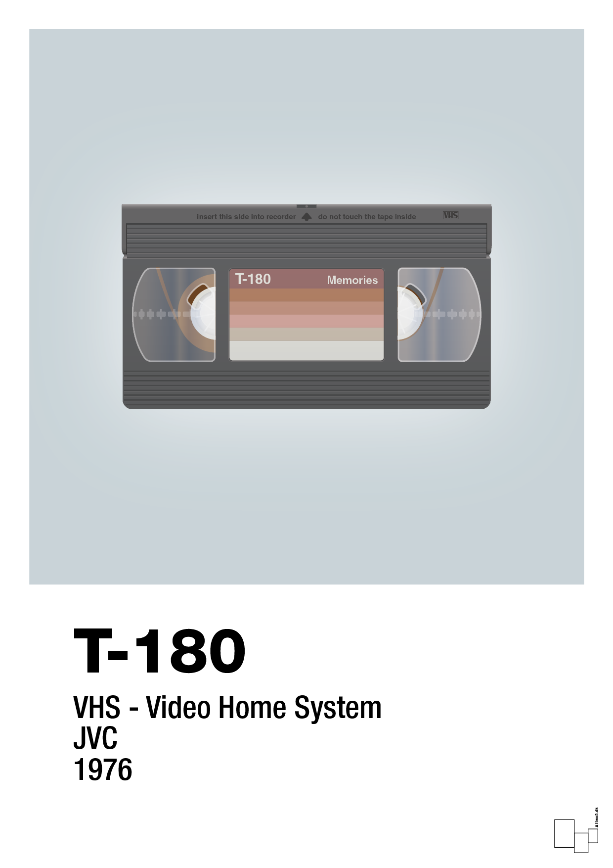 videobånd t-180 - Plakat med Grafik i Light Drizzle