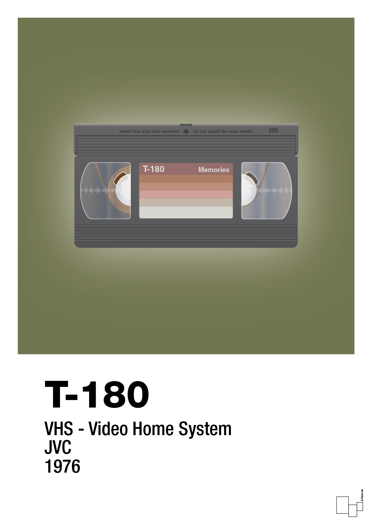 videobånd t-180 - Plakat med Grafik i Secret Meadow