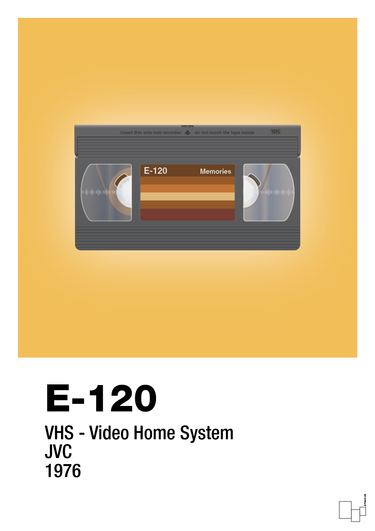 videobånd e-120 - Plakat med Grafik i Honeycomb