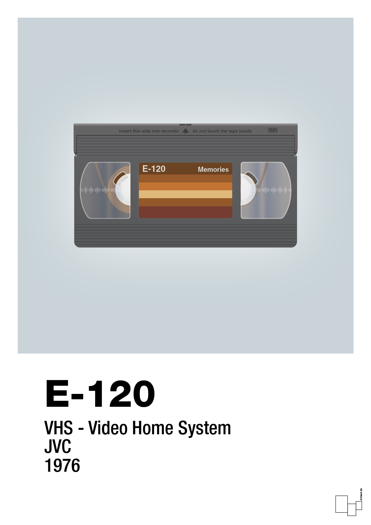 videobånd e-120 - Plakat med Grafik i Light Drizzle
