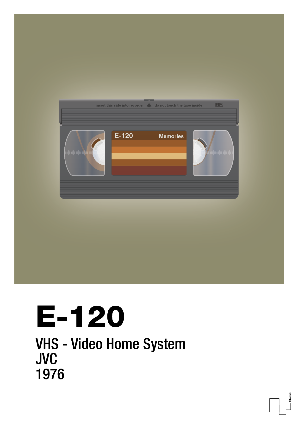 videobånd e-120 - Plakat med Grafik i Misty Forrest