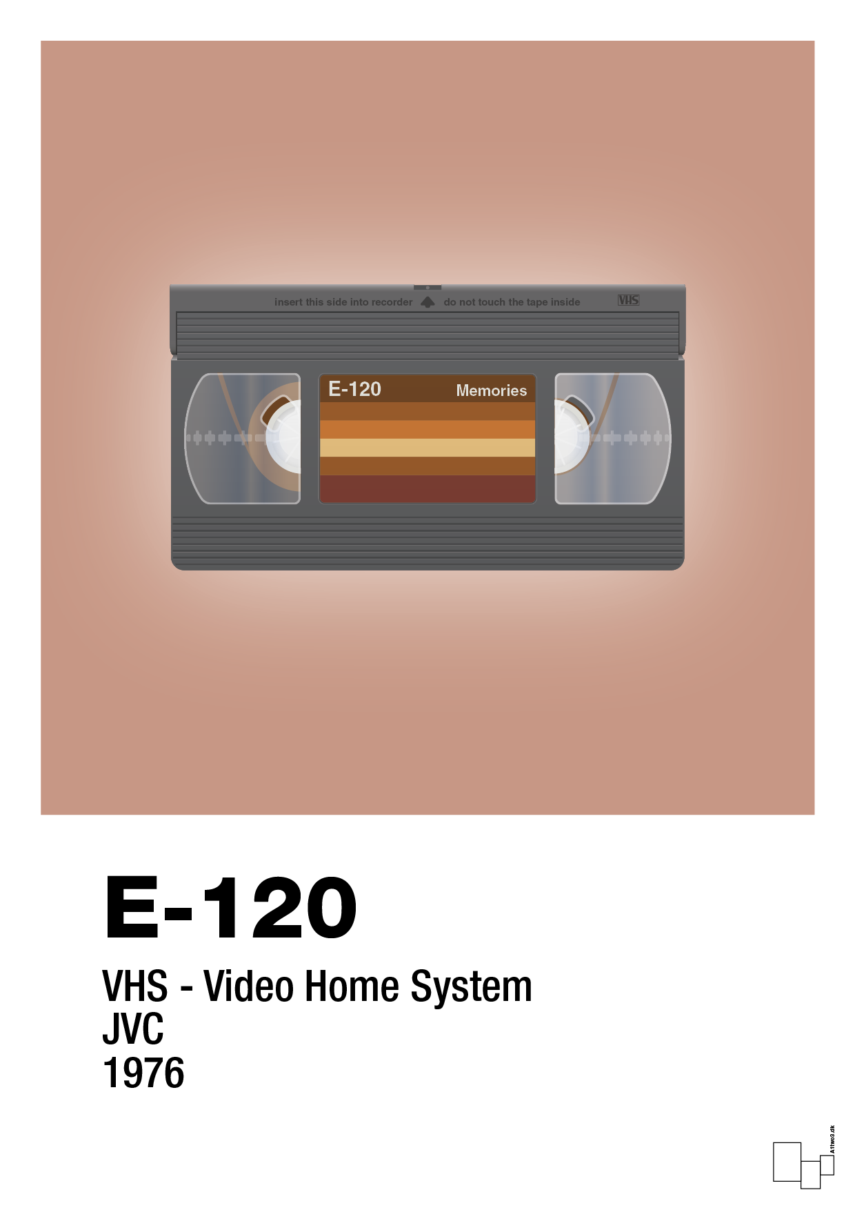 videobånd e-120 - Plakat med Grafik i Powder