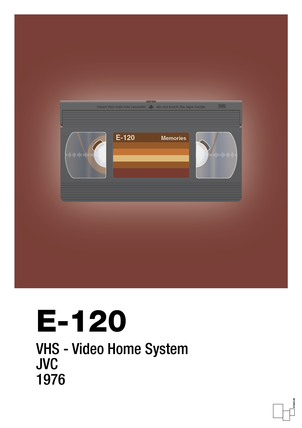 videobånd e-120 - Plakat med Grafik i Red Pepper