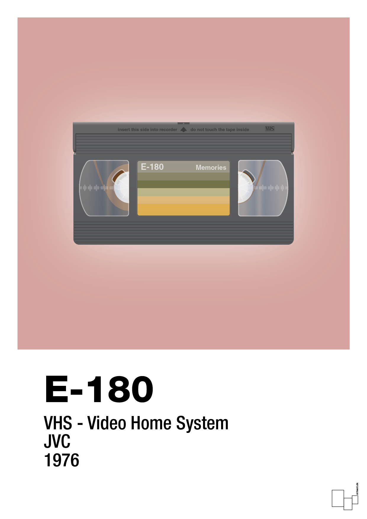 videobånd e-180 - Plakat med Grafik i Bubble Shell