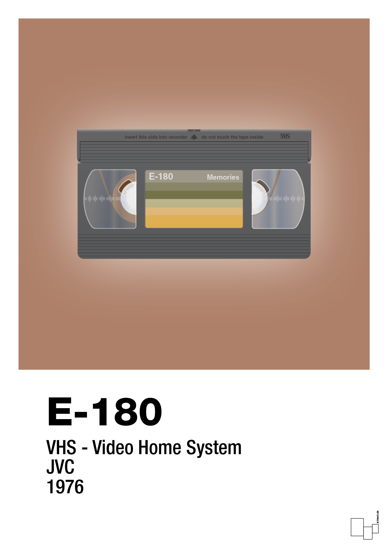 videobånd e-180 - Plakat med Grafik i Cider Spice