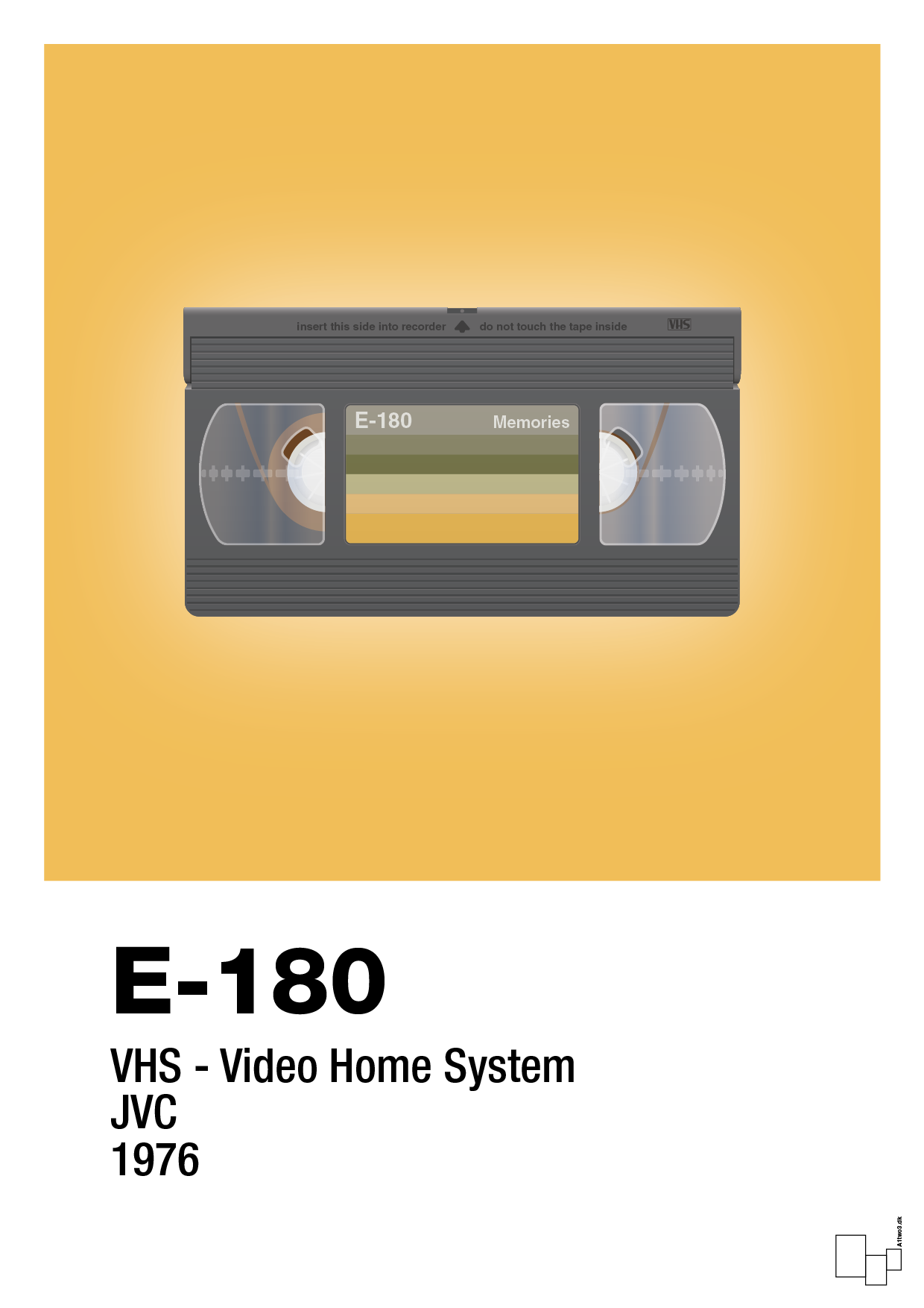 videobånd e-180 - Plakat med Grafik i Honeycomb