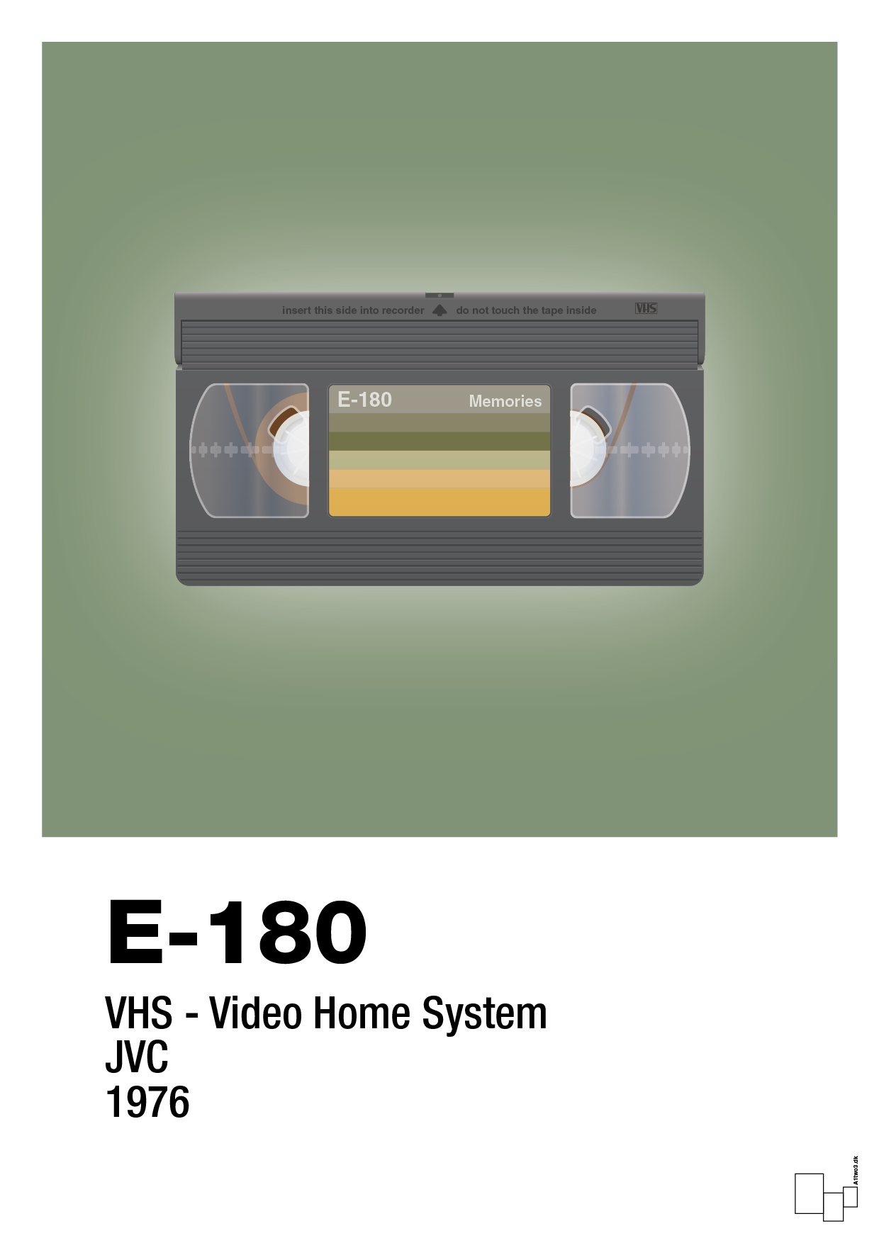 videobånd e-180 - Plakat med Grafik i Jade