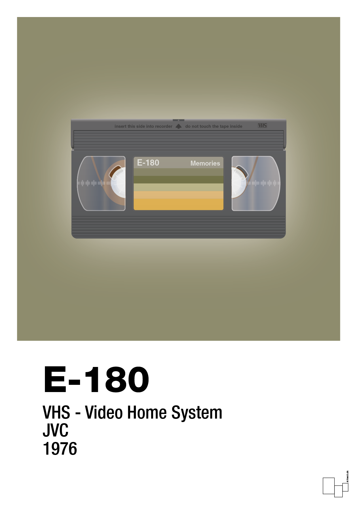 videobånd e-180 - Plakat med Grafik i Misty Forrest
