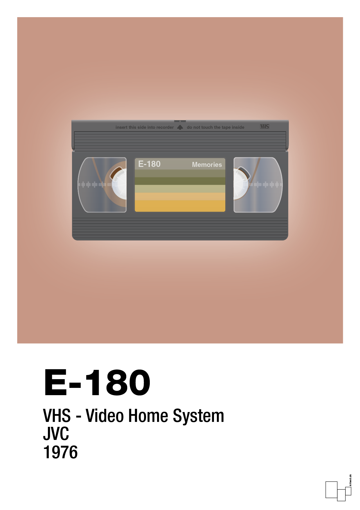 videobånd e-180 - Plakat med Grafik i Powder