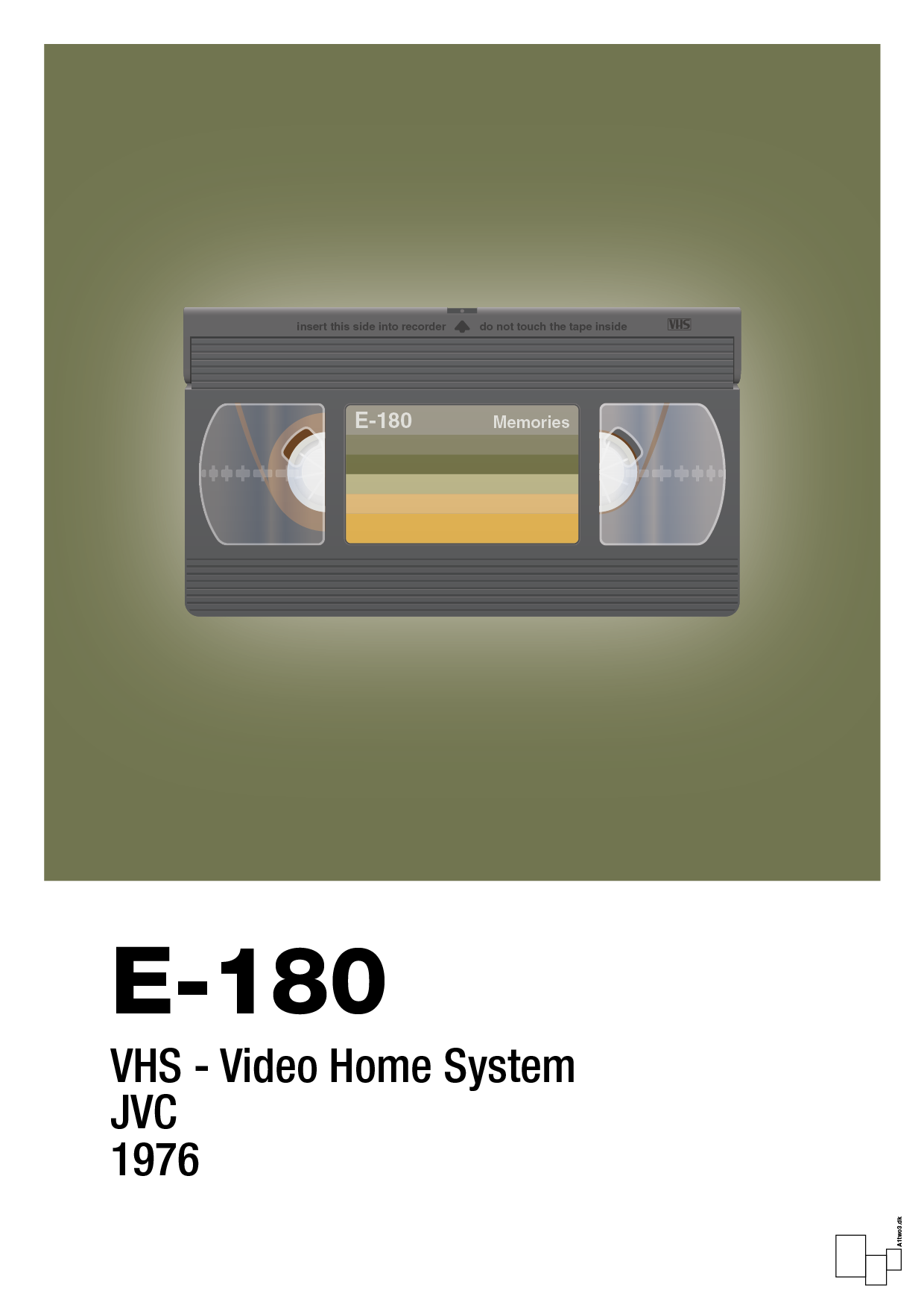 videobånd e-180 - Plakat med Grafik i Secret Meadow