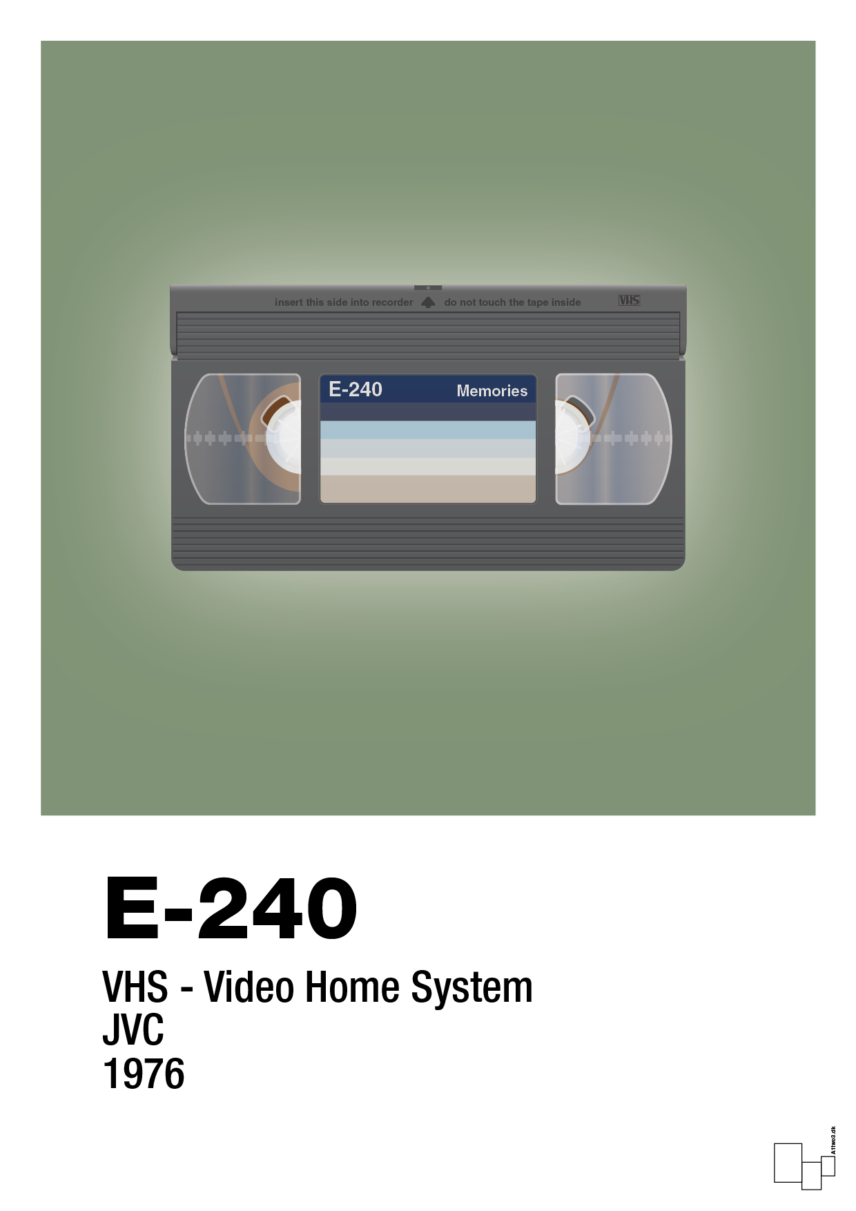 videobånd e-240 - Plakat med Grafik i Jade