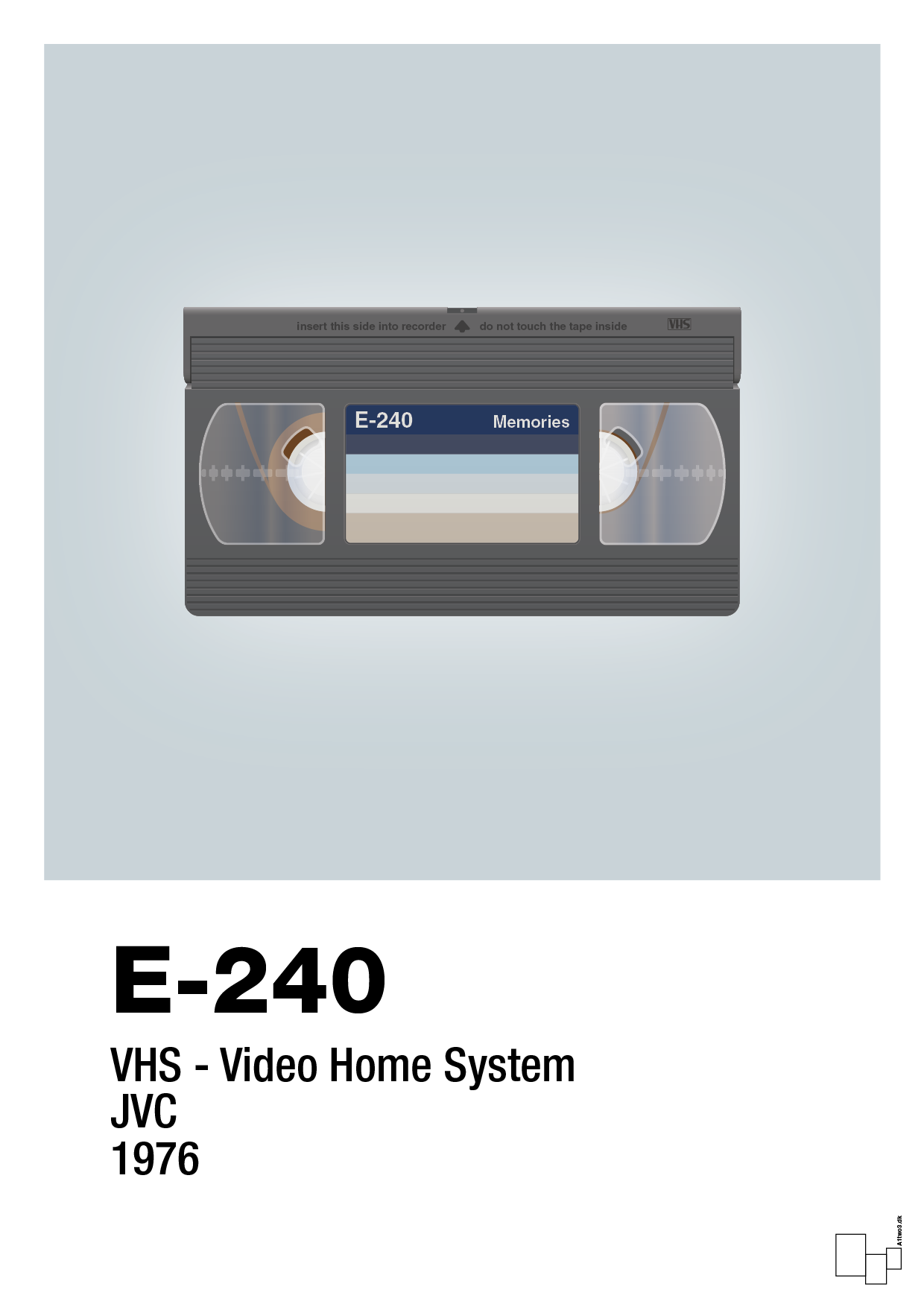 videobånd e-240 - Plakat med Grafik i Light Drizzle