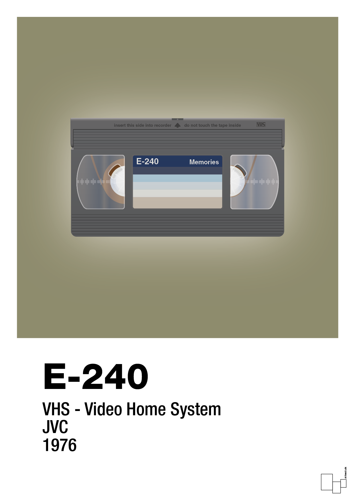 videobånd e-240 - Plakat med Grafik i Misty Forrest