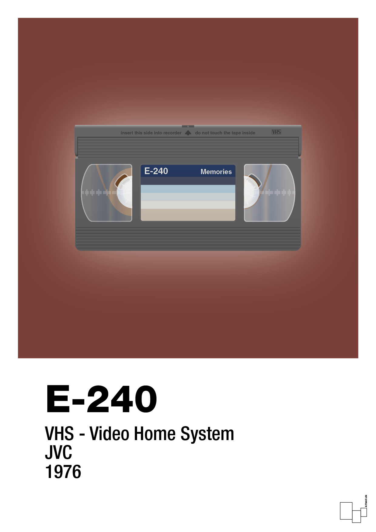 videobånd e-240 - Plakat med Grafik i Red Pepper