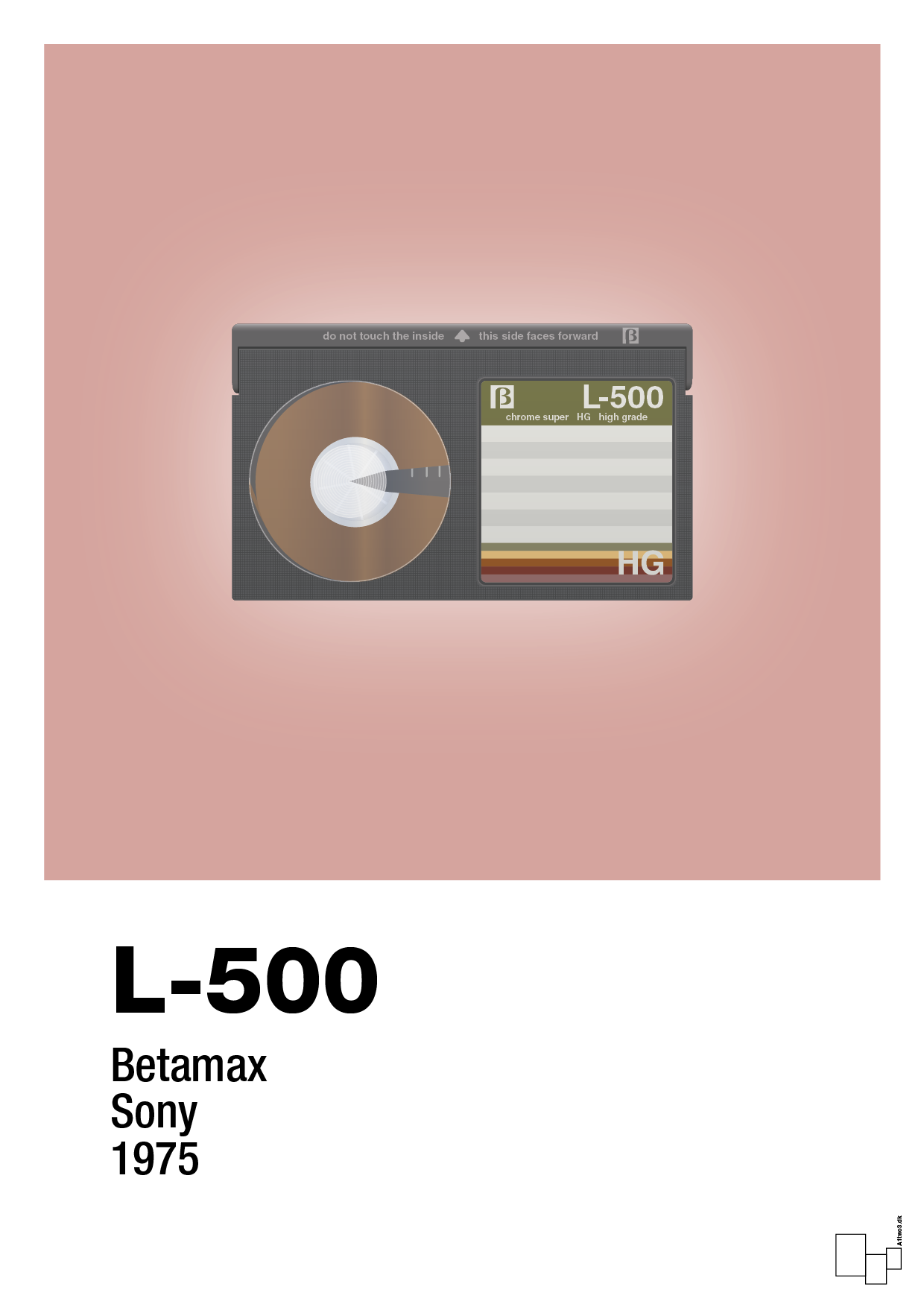 videobånd l-500 - Plakat med Grafik i Bubble Shell