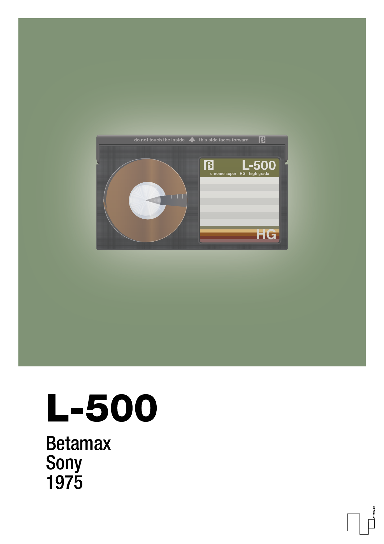 videobånd l-500 - Plakat med Grafik i Jade
