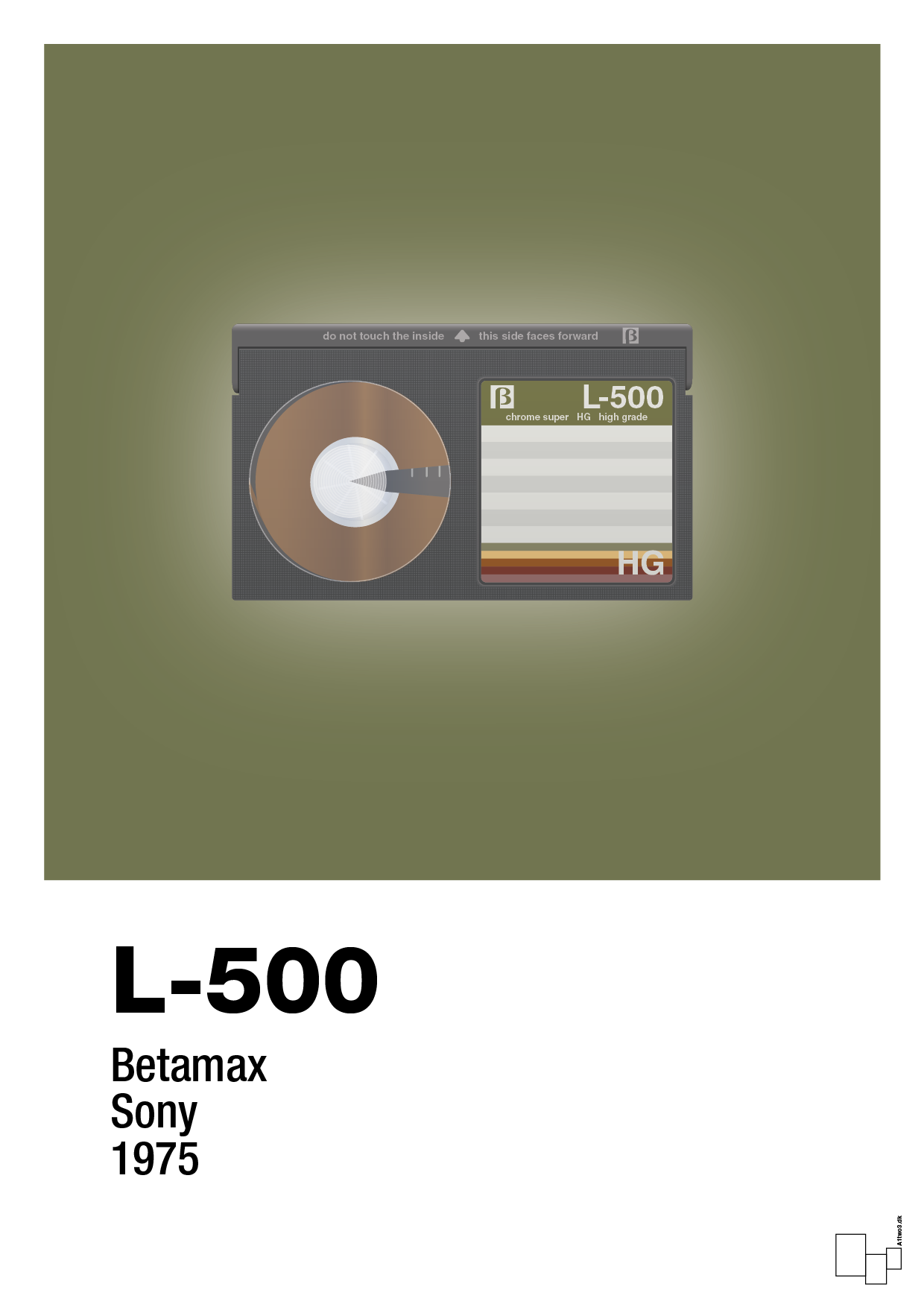 videobånd l-500 - Plakat med Grafik i Secret Meadow