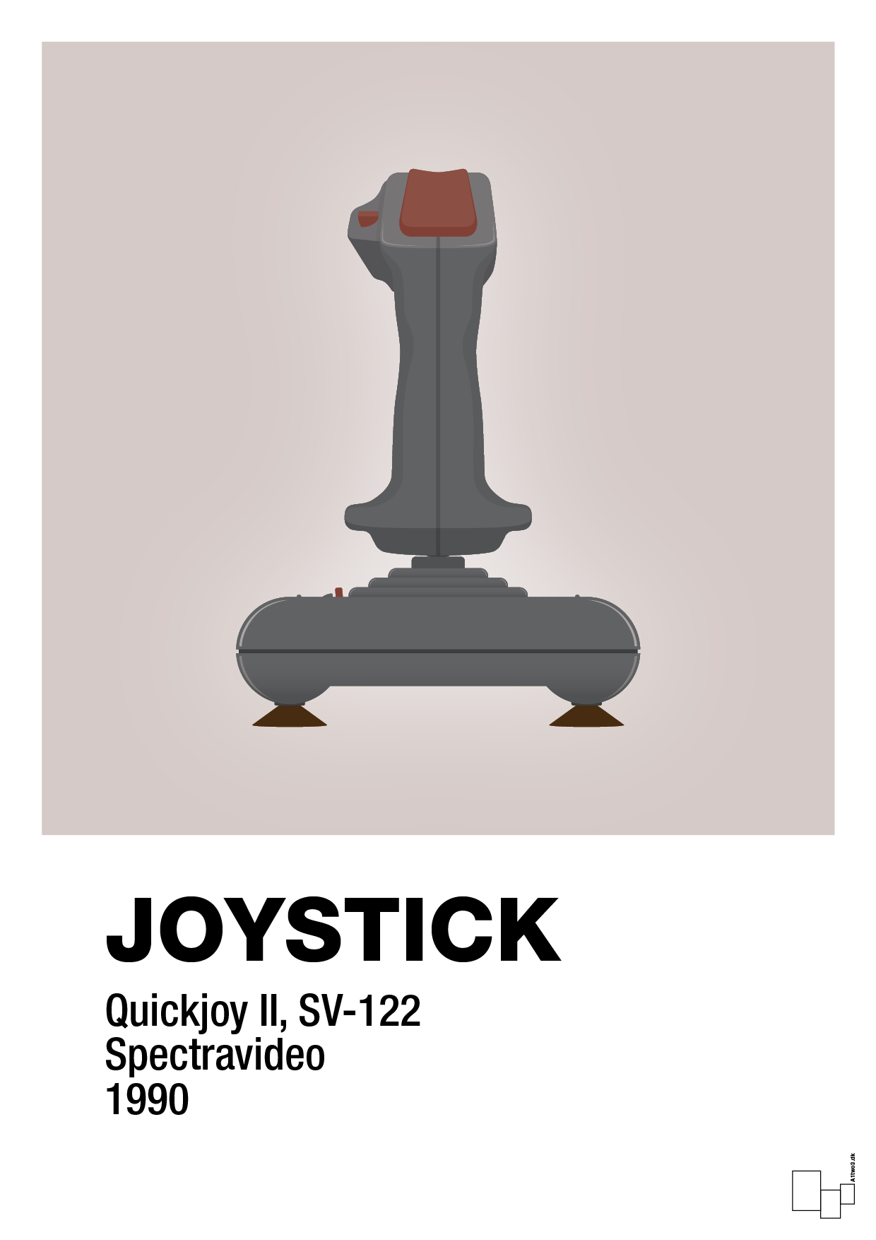 joystick quickjoy II - Plakat med Grafik i Broken Beige