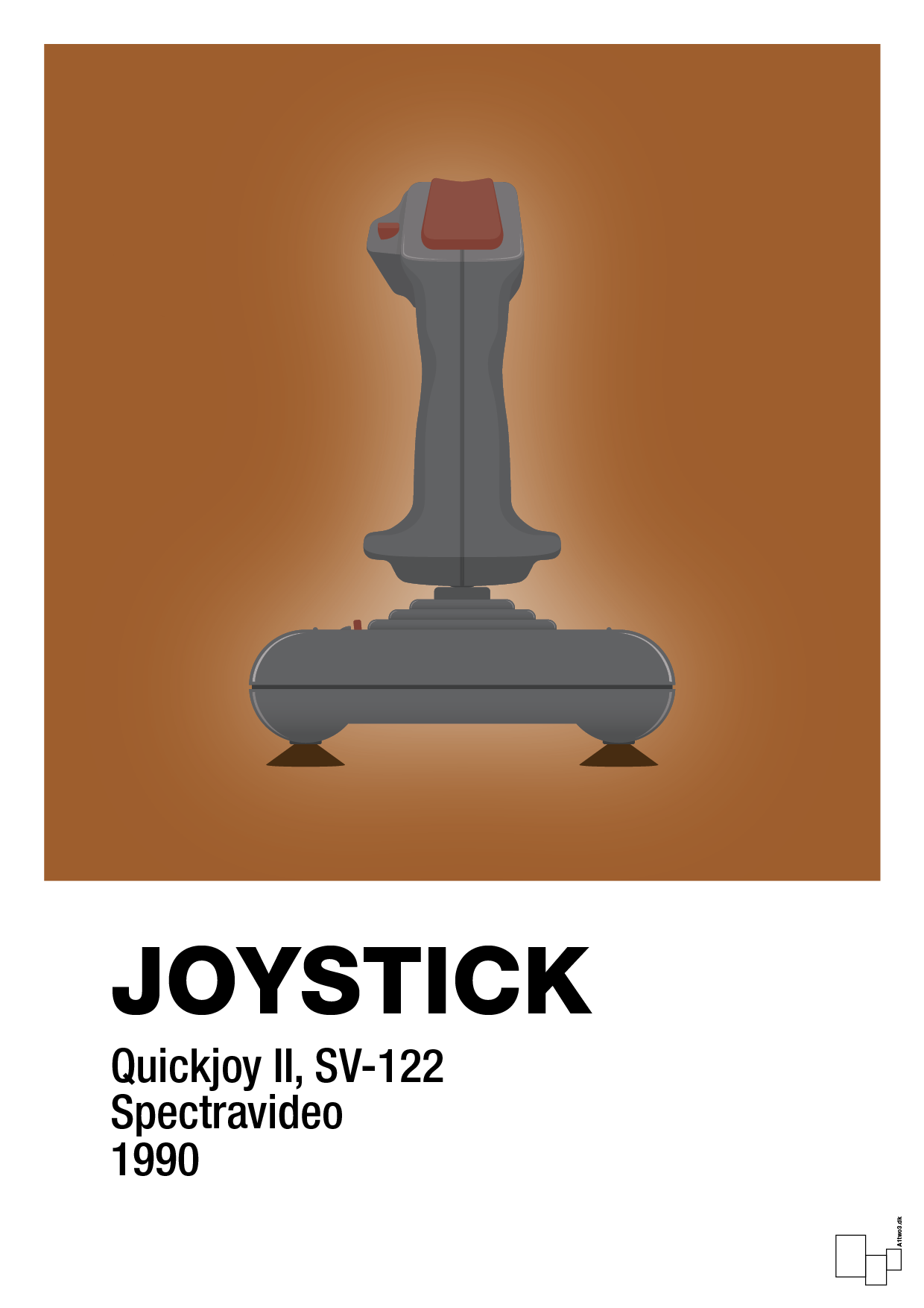 joystick quickjoy II - Plakat med Grafik i Cognac