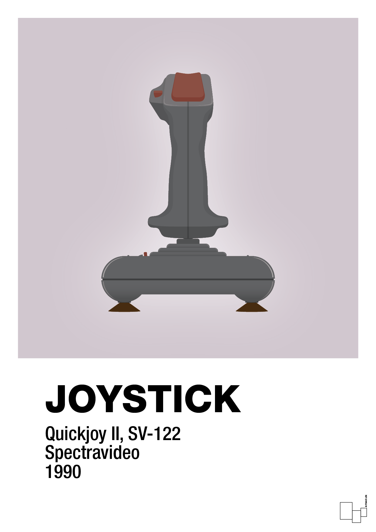 joystick quickjoy II - Plakat med Grafik i Dusty Lilac
