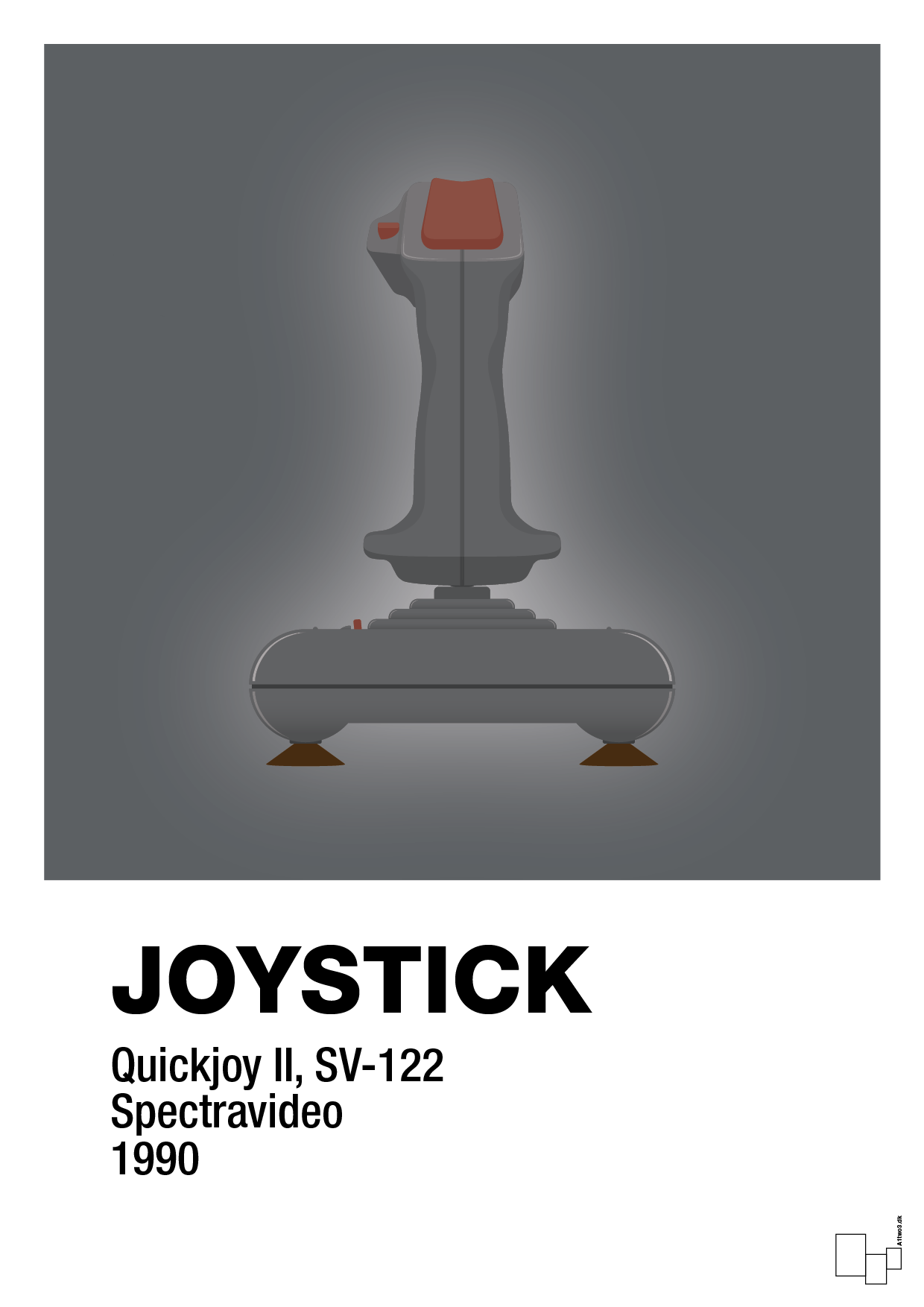 joystick quickjoy II - Plakat med Grafik i Graphic Charcoal