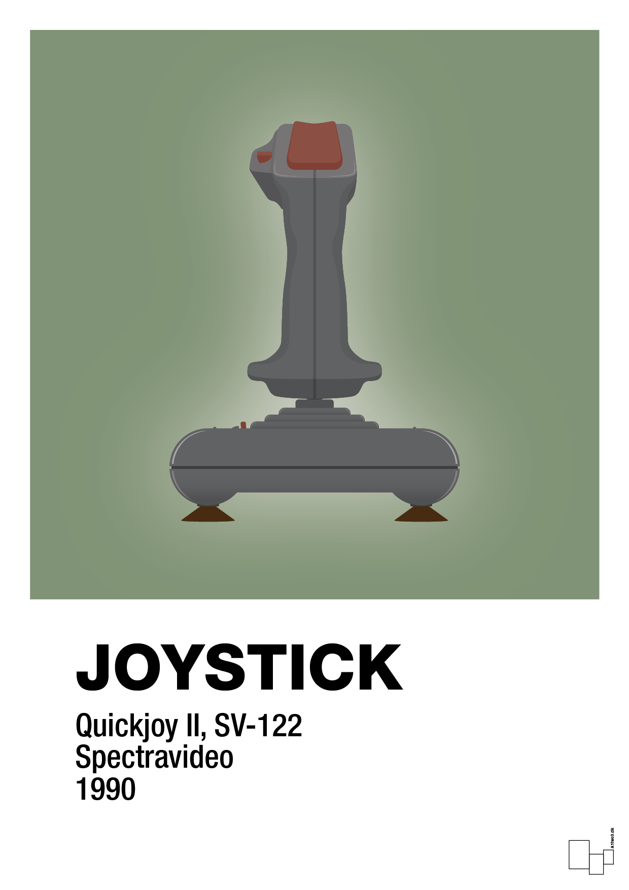 joystick quickjoy II - Plakat med Grafik i Jade