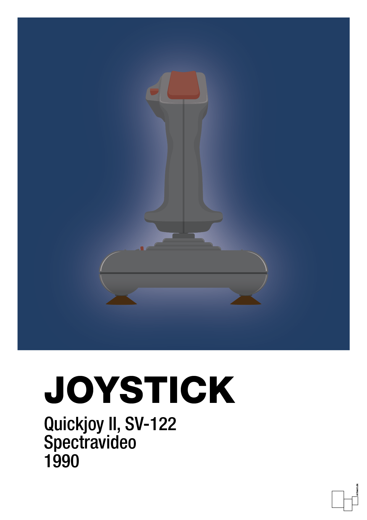 joystick quickjoy II - Plakat med Grafik i Lapis Blue