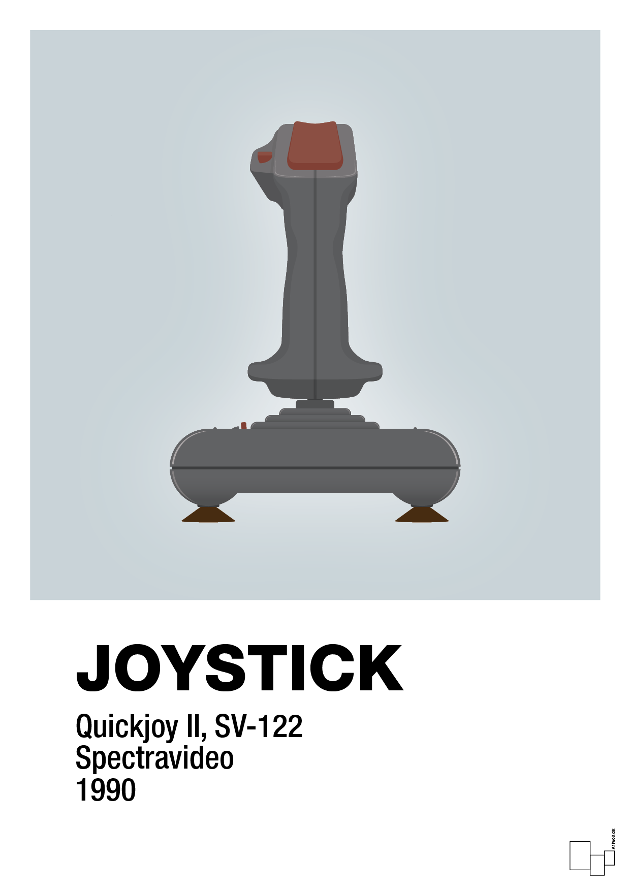 joystick quickjoy II - Plakat med Grafik i Light Drizzle