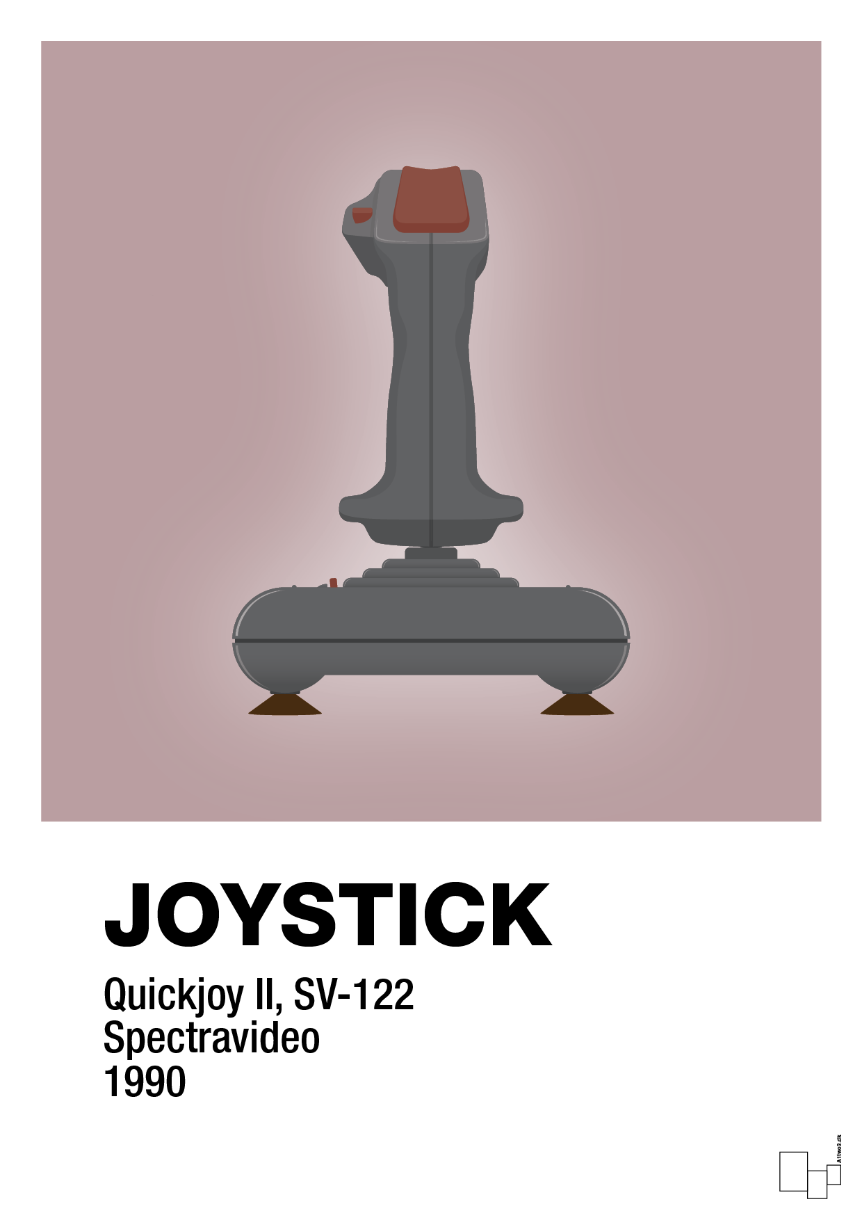 joystick quickjoy II - Plakat med Grafik i Light Rose