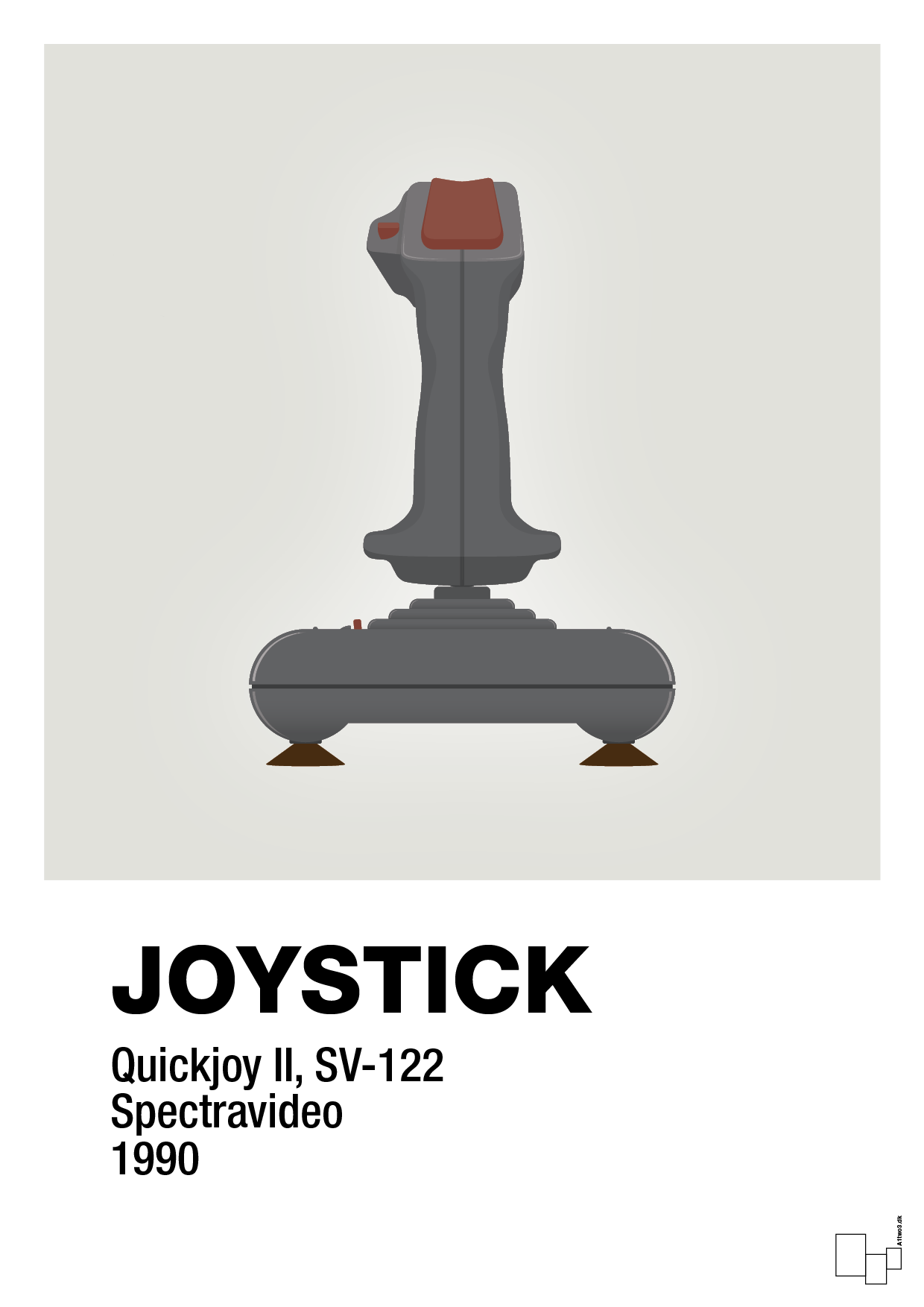 joystick quickjoy II - Plakat med Grafik i Painters White