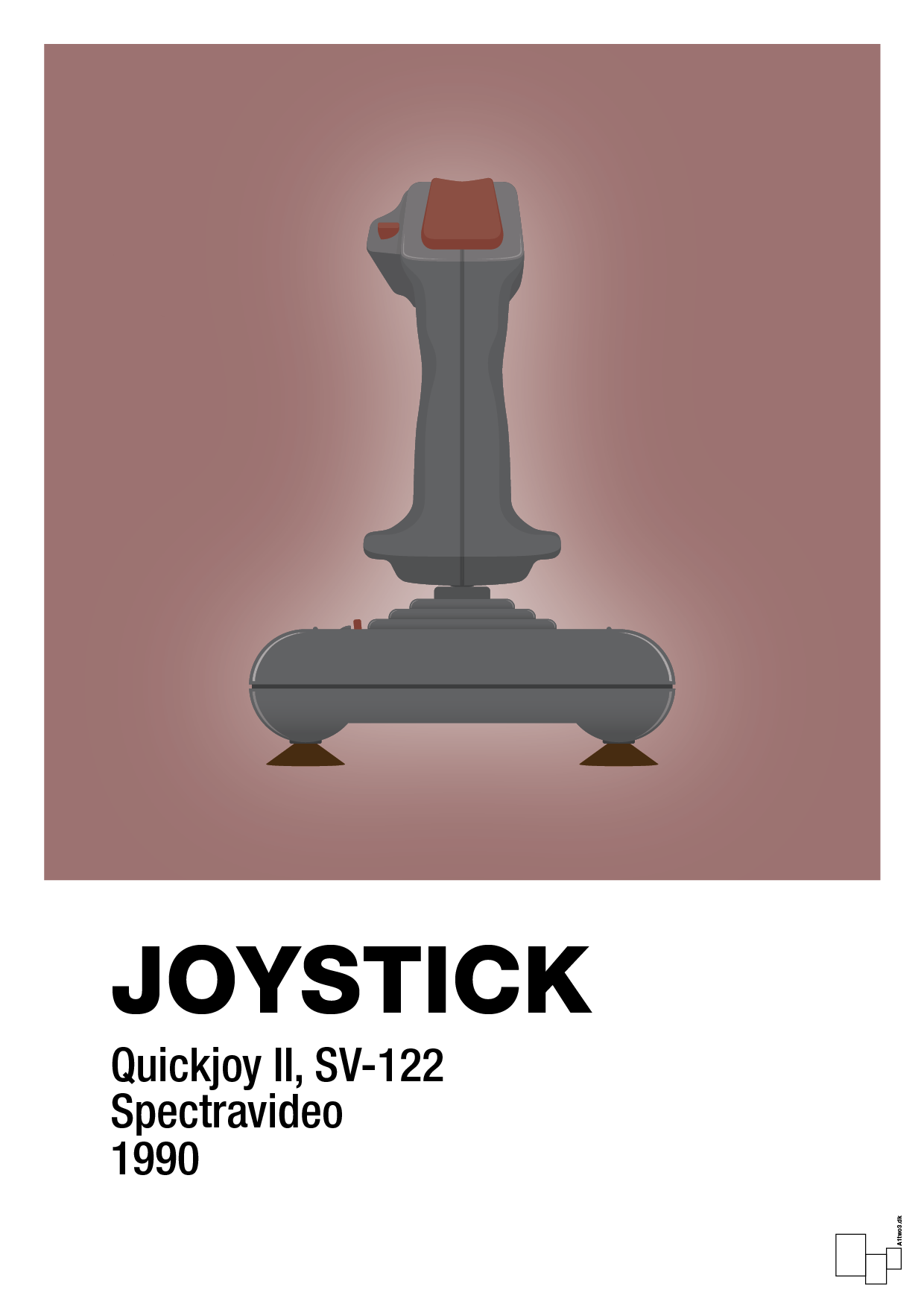 joystick quickjoy II - Plakat med Grafik i Plum