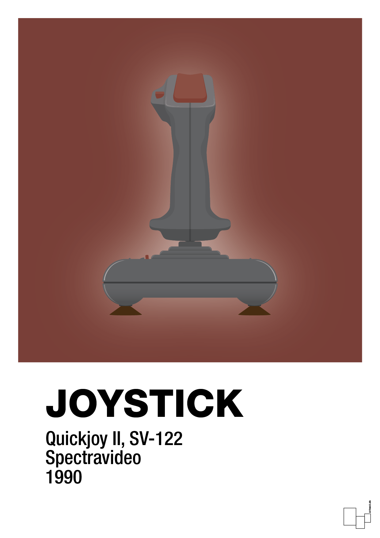 joystick quickjoy II - Plakat med Grafik i Red Pepper