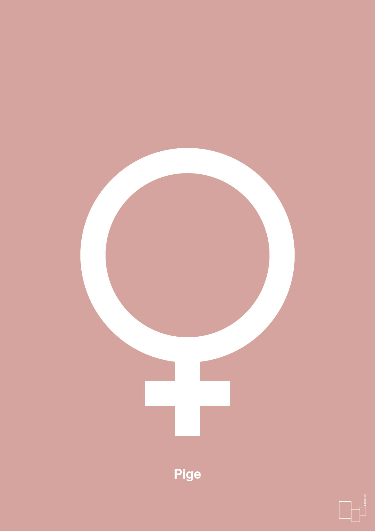 symbol for pige - Plakat med Grafik i Bubble Shell