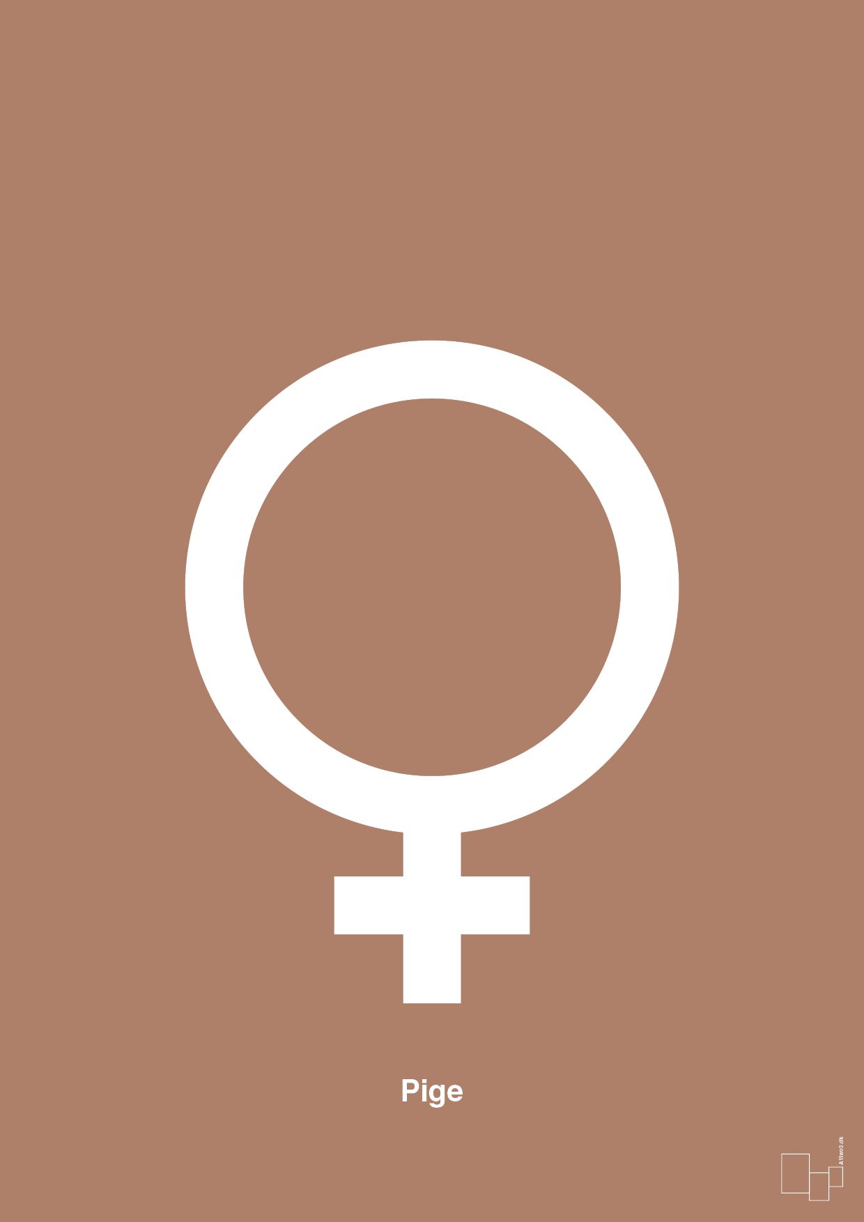symbol for pige - Plakat med Grafik i Cider Spice