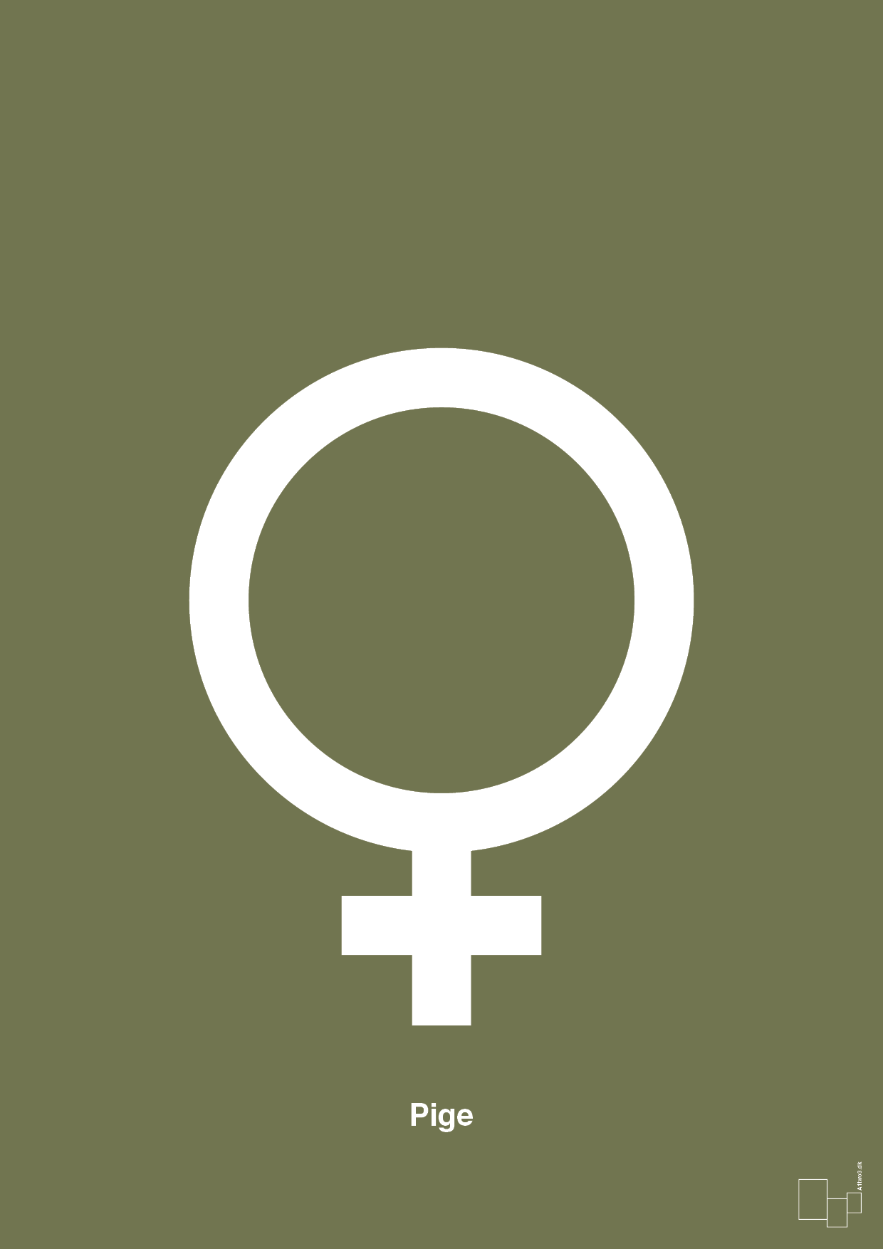 symbol for pige - Plakat med Grafik i Secret Meadow