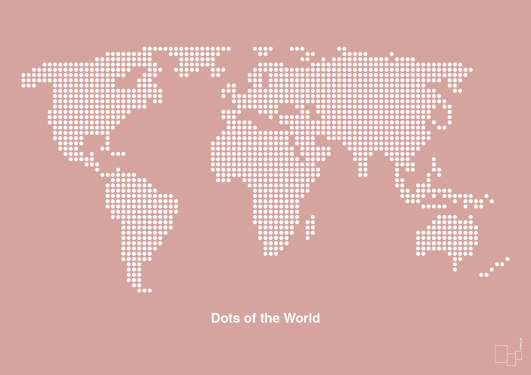verdenskort - Plakat med Grafik i Bubble Shell