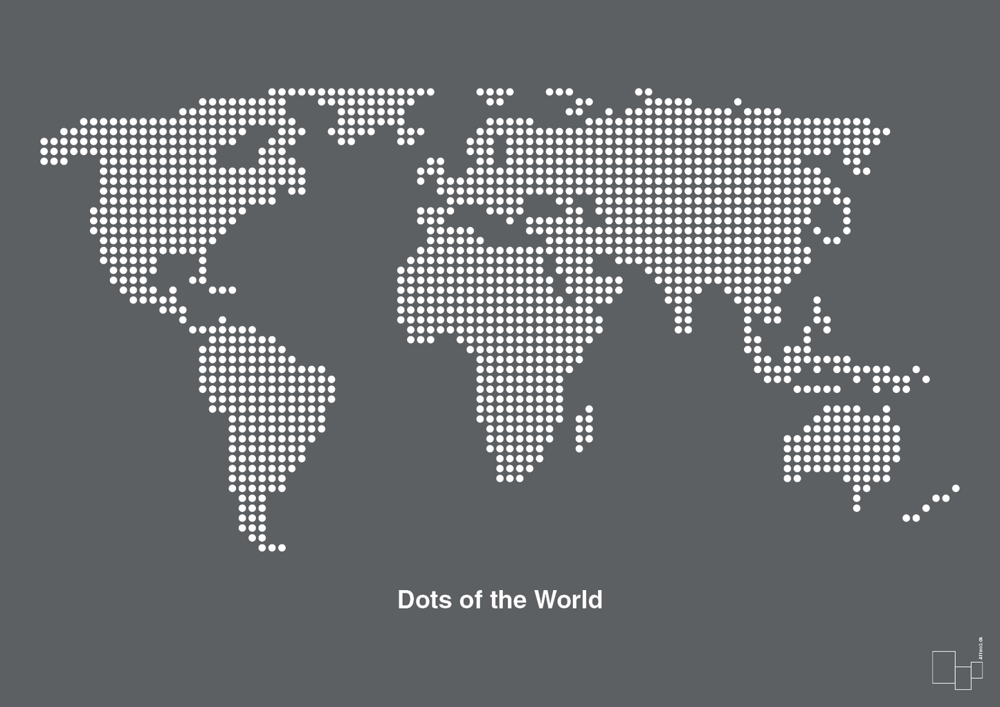 verdenskort - Plakat med Grafik i Graphic Charcoal