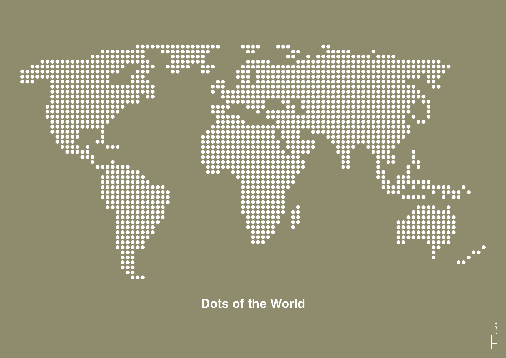 verdenskort - Plakat med Grafik i Misty Forrest