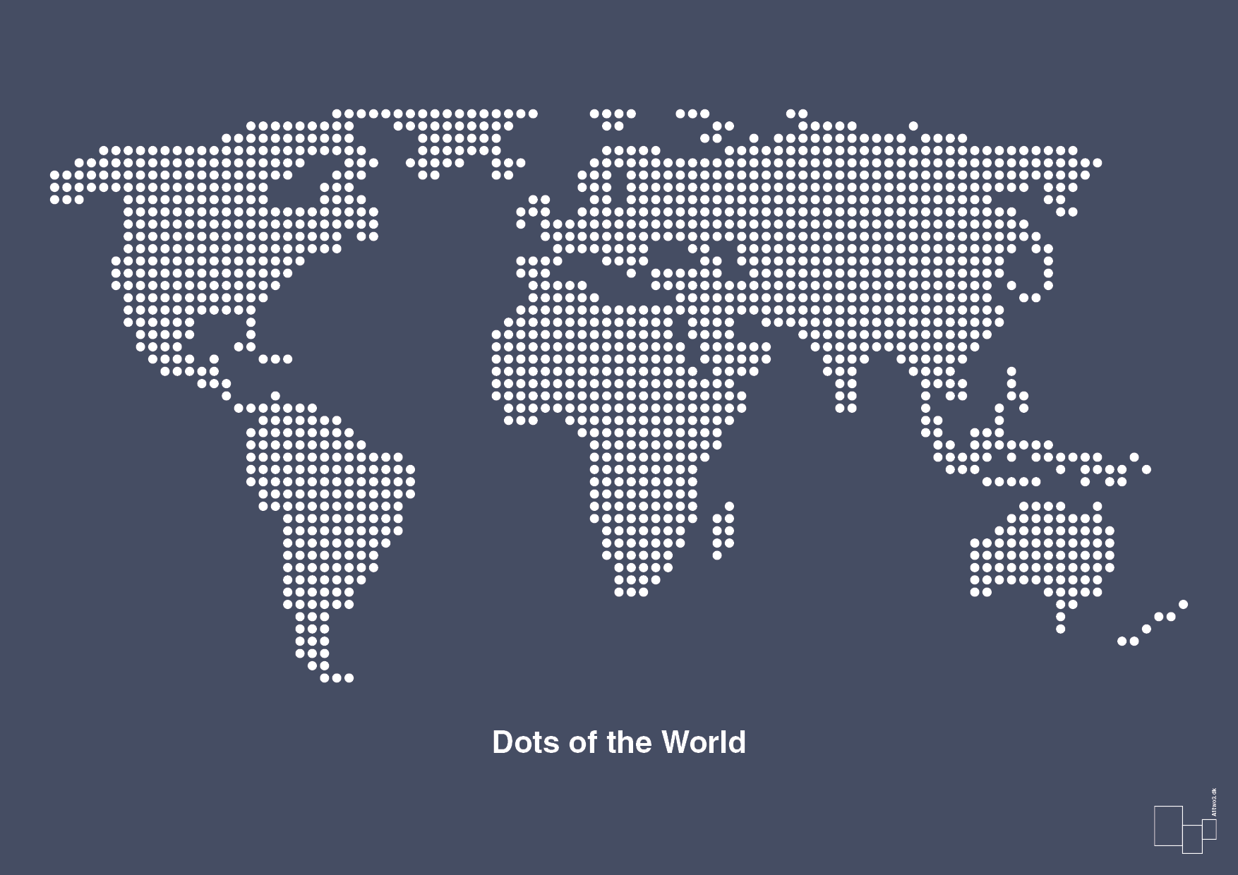 verdenskort - Plakat med Grafik i Petrol
