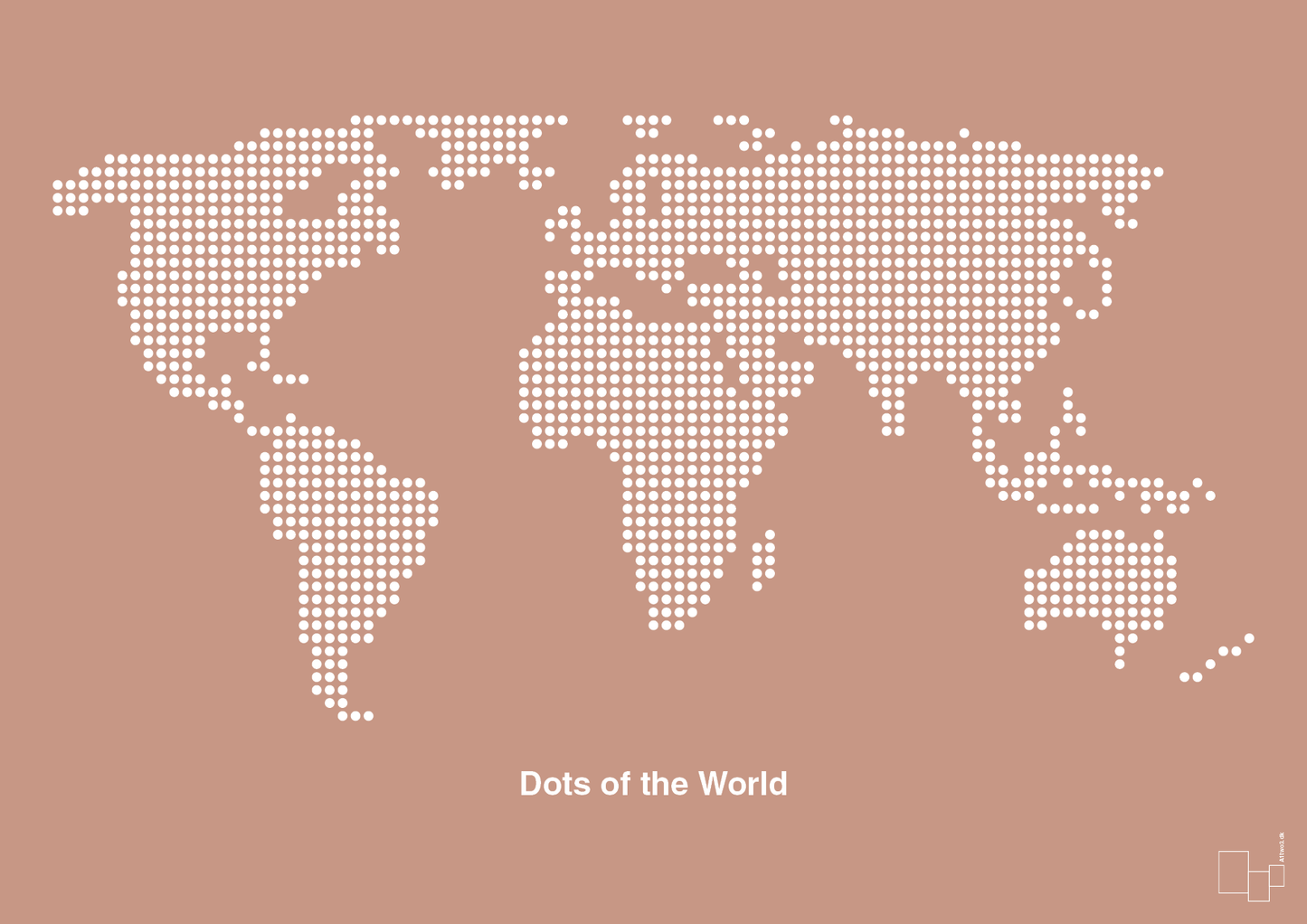verdenskort - Plakat med Grafik i Powder
