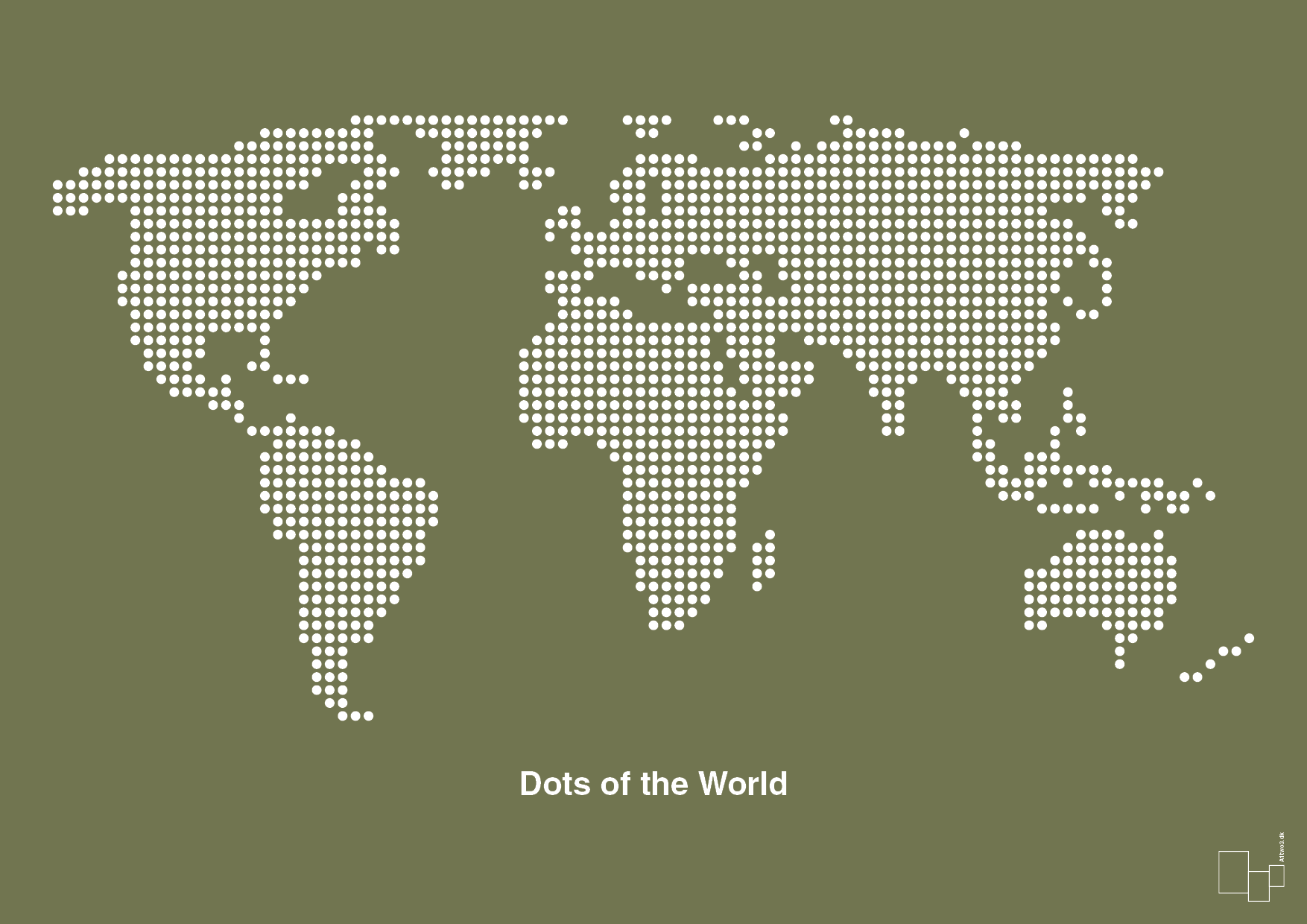 verdenskort - Plakat med Grafik i Secret Meadow