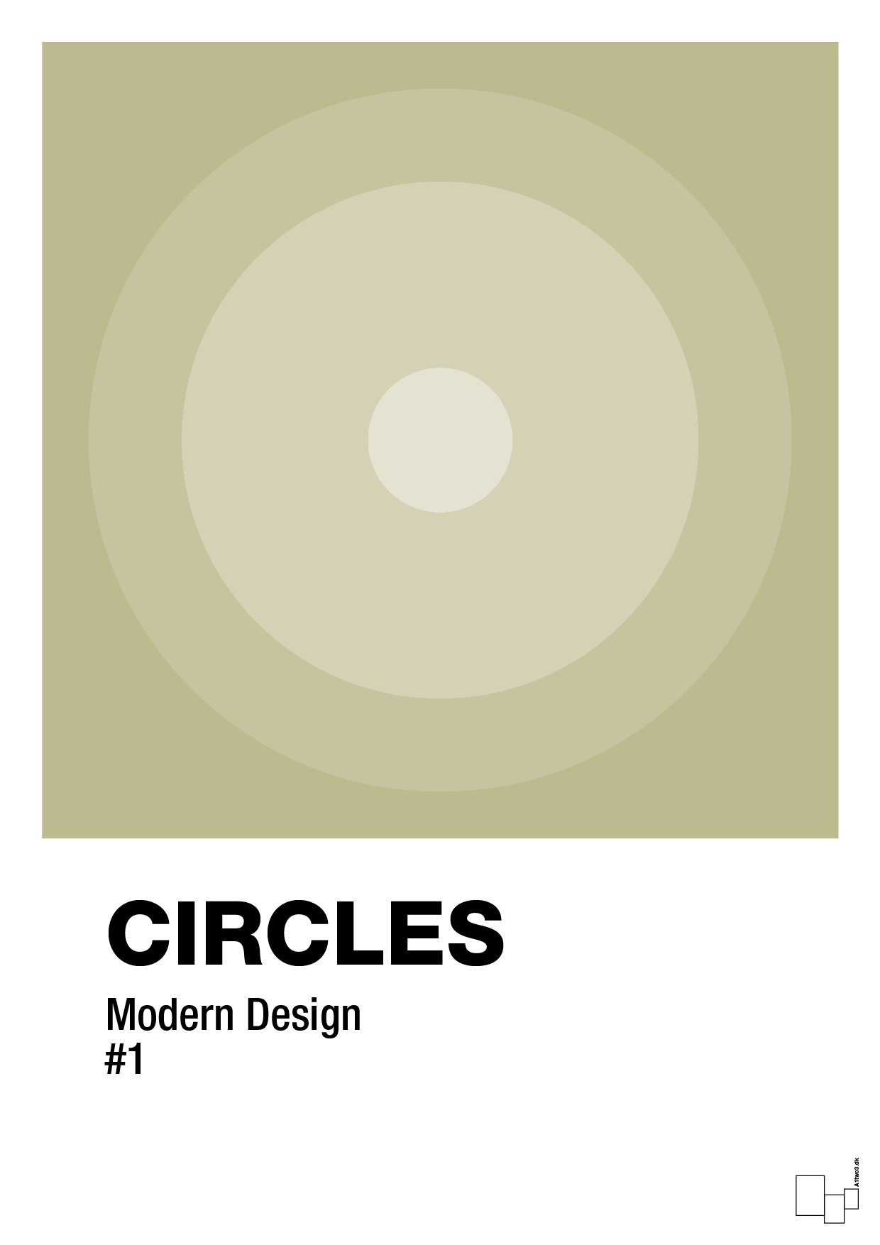 circles #1 - Plakat med Grafik i Back to Nature