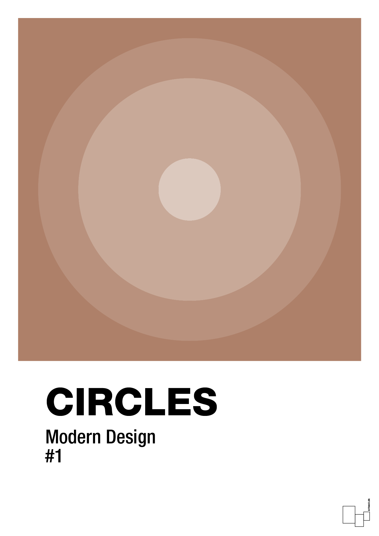 circles #1 - Plakat med Grafik i Cider Spice