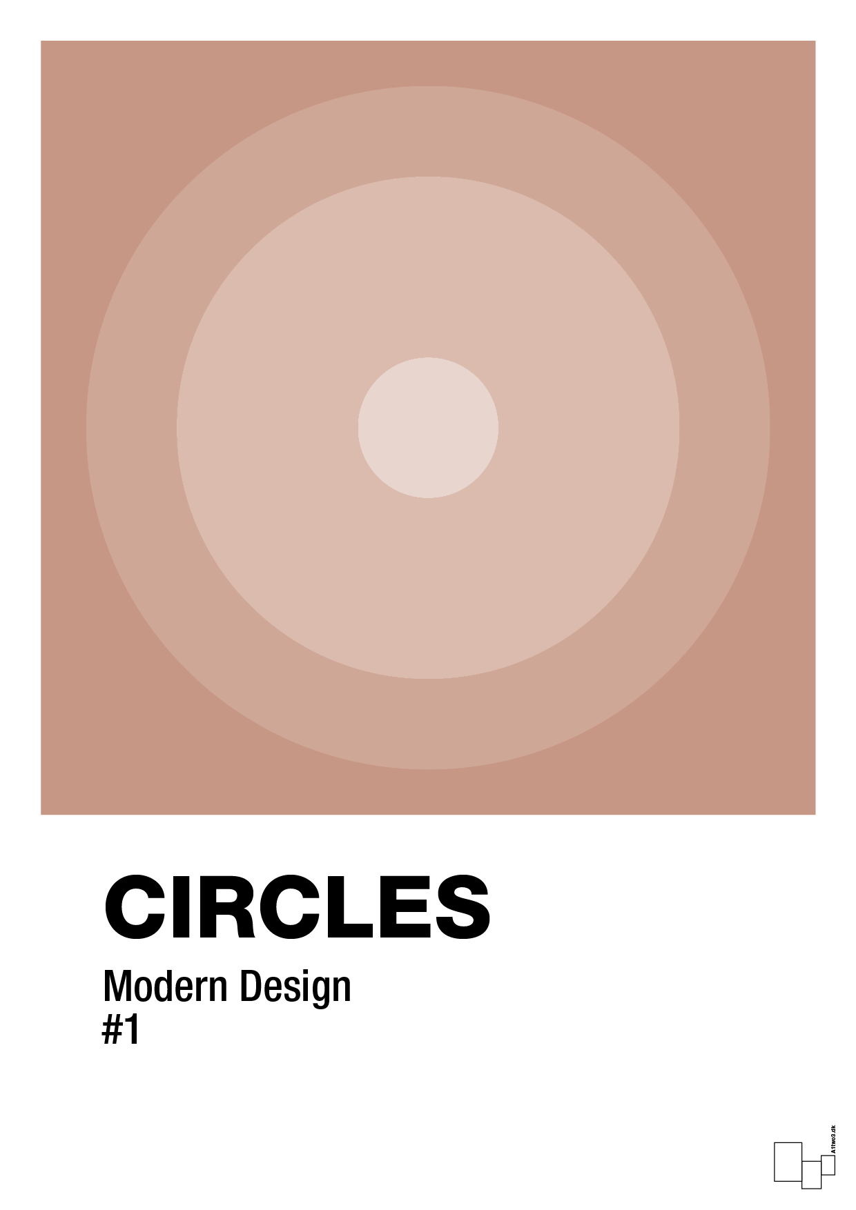 circles #1 - Plakat med Grafik i Powder