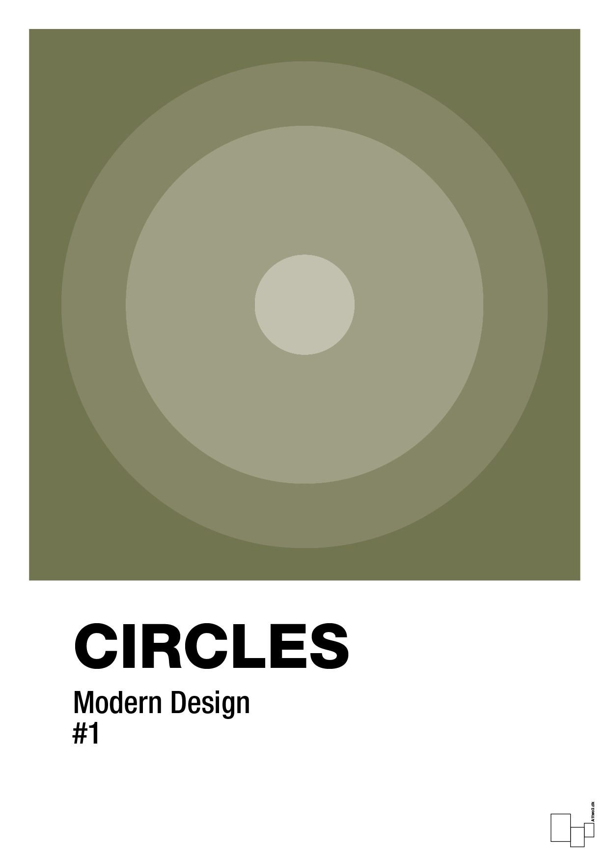 circles #1 - Plakat med Grafik i Secret Meadow