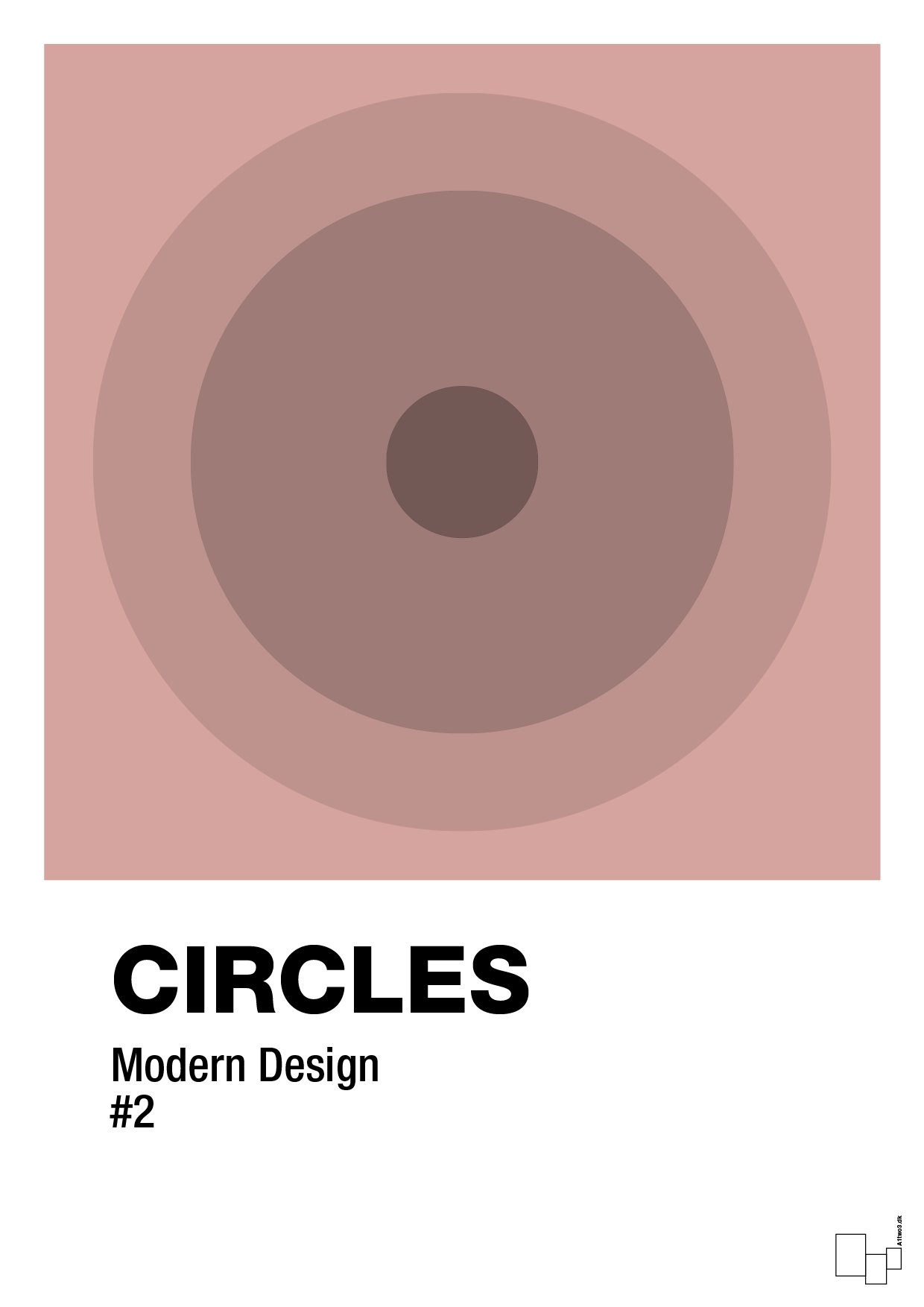 circles #2 - Plakat med Grafik i Bubble Shell