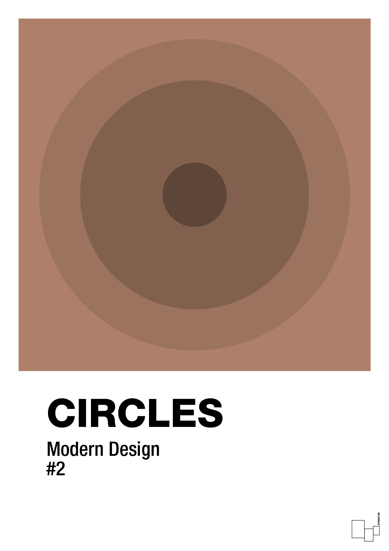 circles #2 - Plakat med Grafik i Cider Spice
